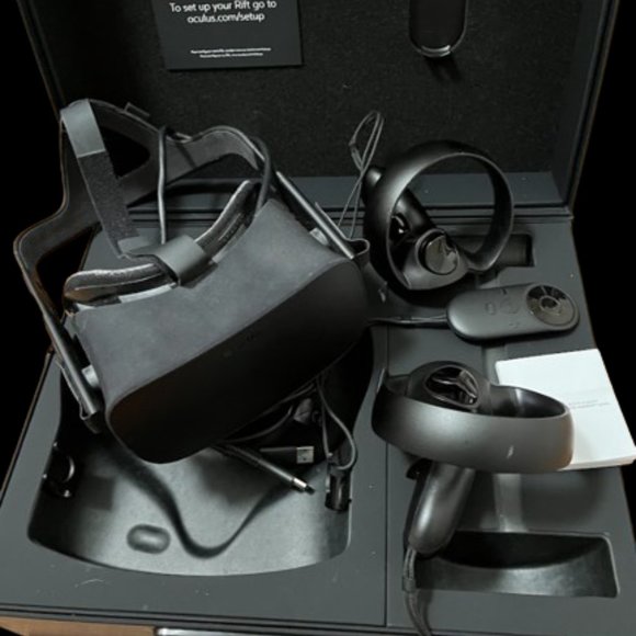 Oculus rift S PC Virtual Reality Headset VR w/Box and Cable Used Meta Used - Picture 2 of 2